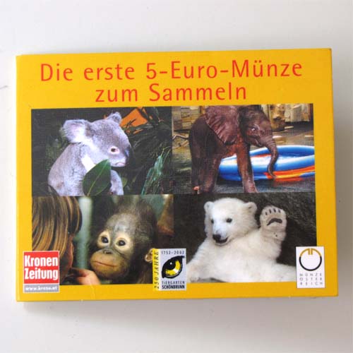 5-Euro-Münze, Silber, Tiergarten Schönbrunn