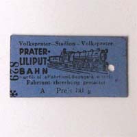 Wiener Prater, Fahrkarte für Liliput-Bahn