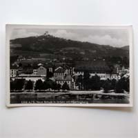 Schule in Linz-Urfahr mit Pöstlingberg, Ansichtskarte