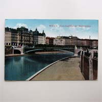 Franz-Josef-Kai mit Marienbrücke, Wien, Ansichtskarte