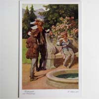 Rübezahl und Flötenfranzl, F. Elßner, Ansichtskarte