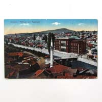 Sarajevo, Rathaus und Appelquai, alte Ansichtskarte