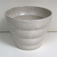 Gmundner Keramik, krakeliert Blumen-Übertopf