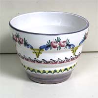Gmundner Keramik, Blumen-Übertopf, handbemalt