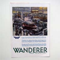 Wanderer, alte Werbegrafik, um 1929