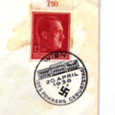 Briefmarke, Dt. Reich, Sonderstempel 20. April 1938