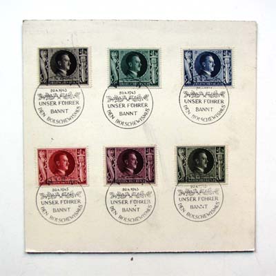 Briefmarken, Dt. Reich, Sonderstempel 20. April 1943