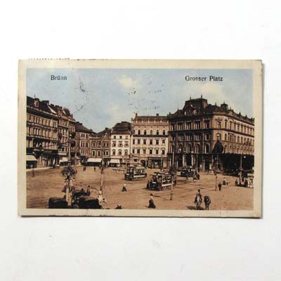 Brno, Tschechien, Großer Platz, alte Ansichtskarte