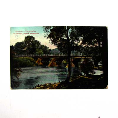 Oderfurt bei Petershofen, Reichsbrücke, Ansichtskarte