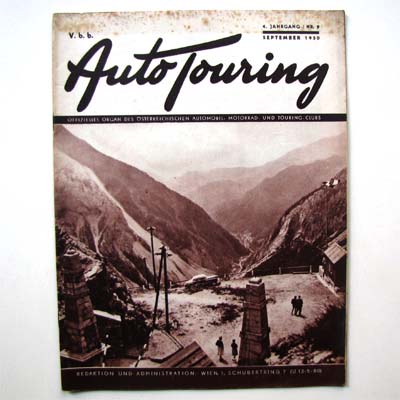 Auto Touring, September 1950, offizielles ÖAMTC-Magazin