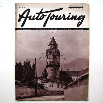 Auto Touring, August 1950, offizielles ÖAMTC-Magazin