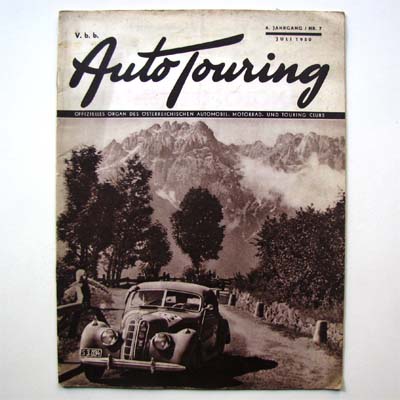 Auto Touring, Juli 1950, offizielles ÖAMTC-Magazin