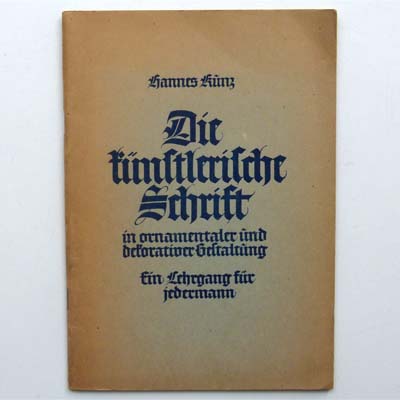 Die künstlerische Schrift, Hannes Künz, 1948
