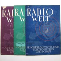 Radio-Welt, Zeitschrift, 3 Hefte