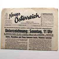 Neues Österreich, Staatsvertrag unterschriftsreif, 1955