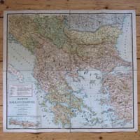 Karte der Balkan-Halbinsel, Freytag & Berndt, um 1900