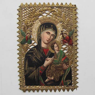 Madonna mit Jesus, Heiligenbildchen