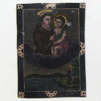 Heiliger Franziskus mit Jesukind, Heiligenbildchen