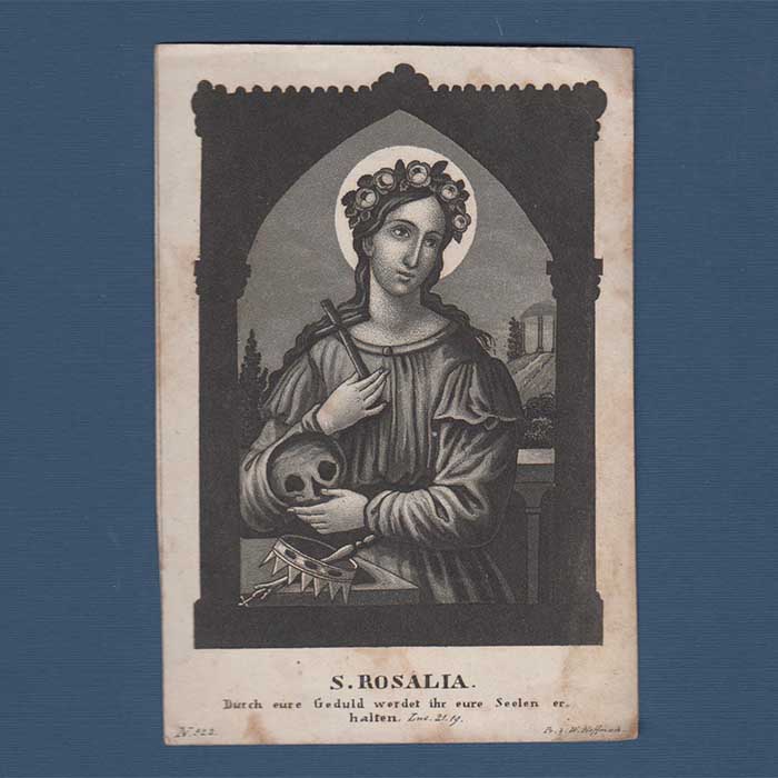 S. Rosalia, Heiligenbildchen