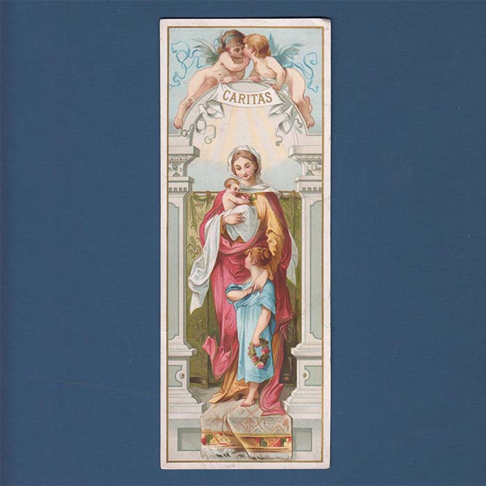 Caritas, Maria mit Jesus, Heiligenbildchen