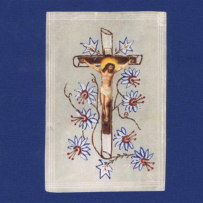 Jesus am Kreuz, Heiligenbild, handbemalt