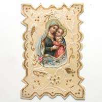 Maria mit Jesuskind, Heiligen- / Andachtsbildchen